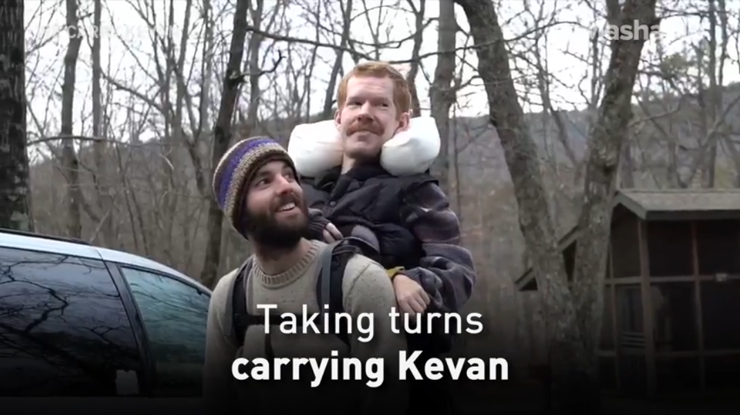 A man with muscular dystrophy traveled the world with a little help from his friends