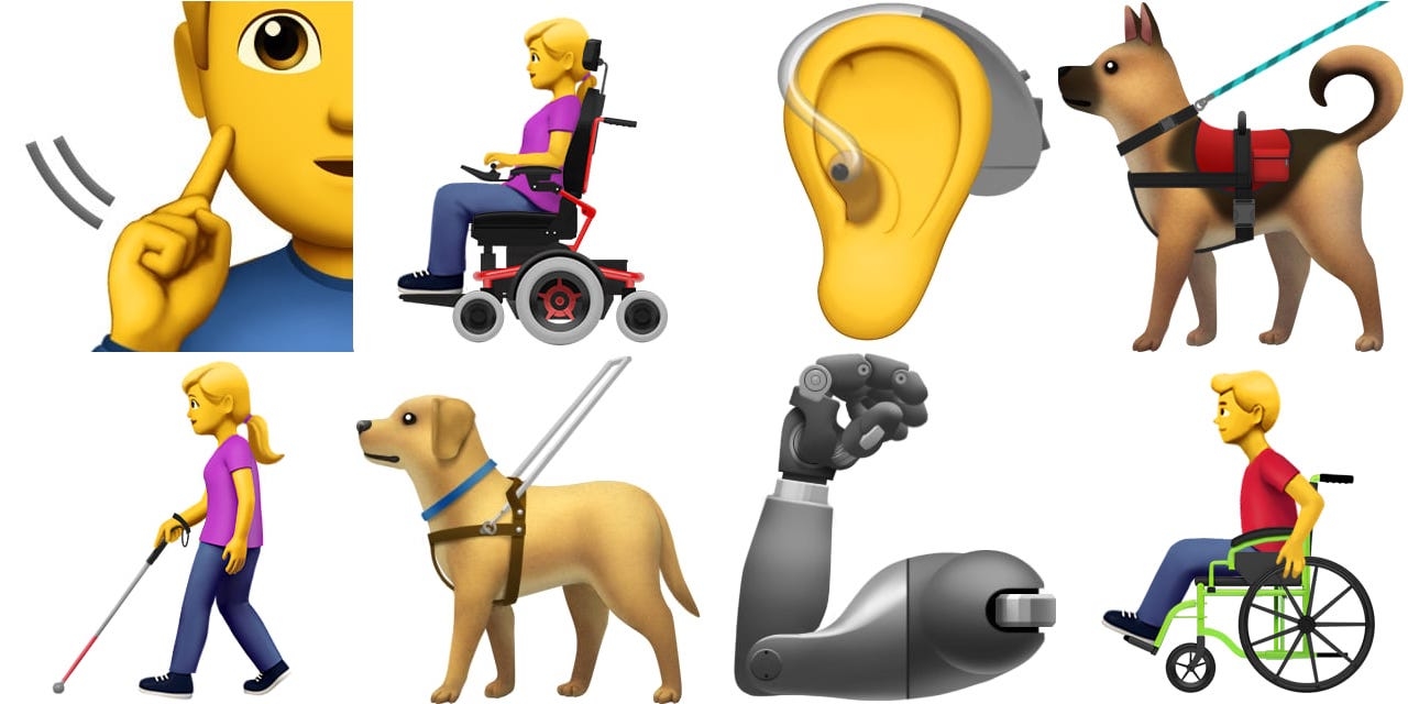 Apple proposes 13 emojis representing those with disabilities