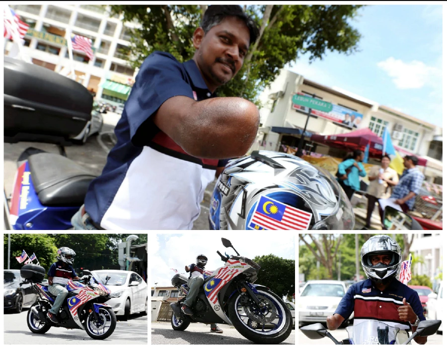 Disabled rider eyeing to conquer 6000km motorcycle ride for Malaysia Day