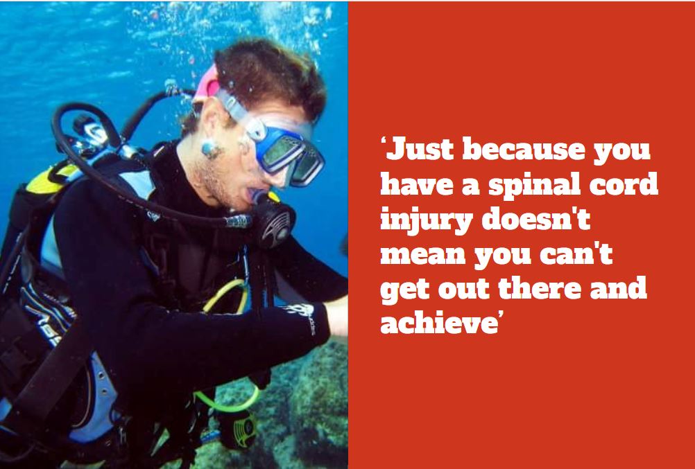 A paraplegic scuba diver is helping disabled swimmers achieve their dreams