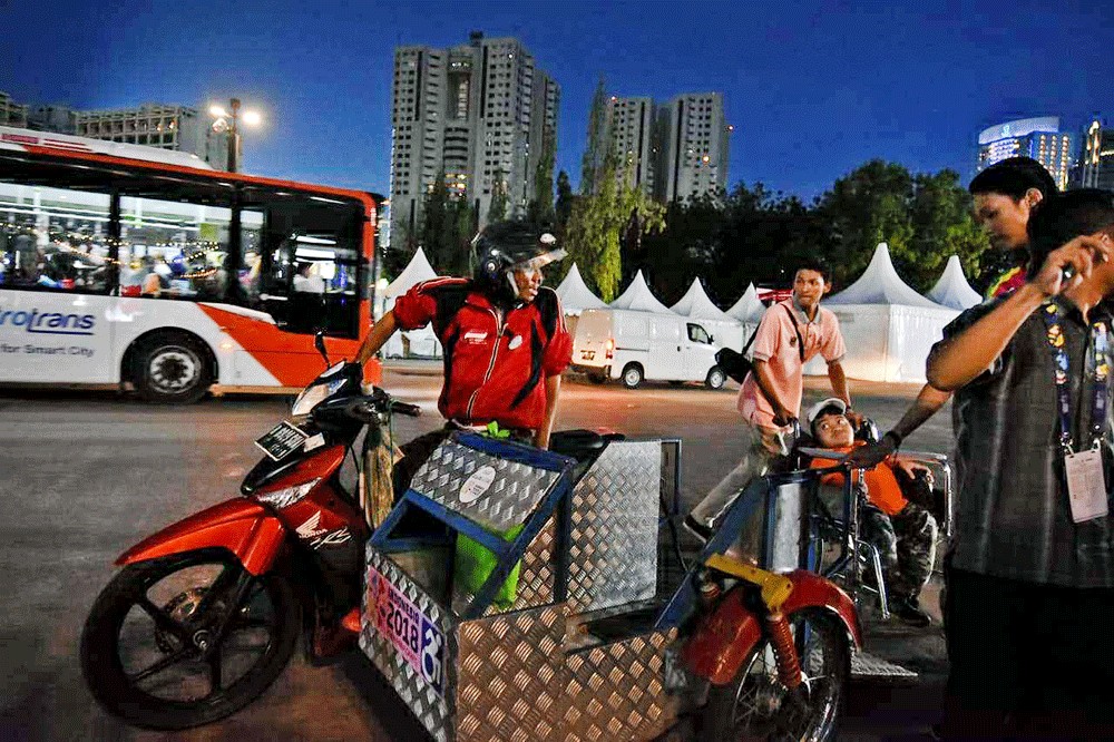 Asian Para Games: Motorcycle taxis for disabled ready to transport athletes, spectators