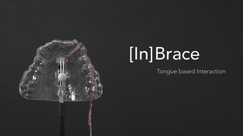 A picture of the tongue-based interactive device [In]Brace